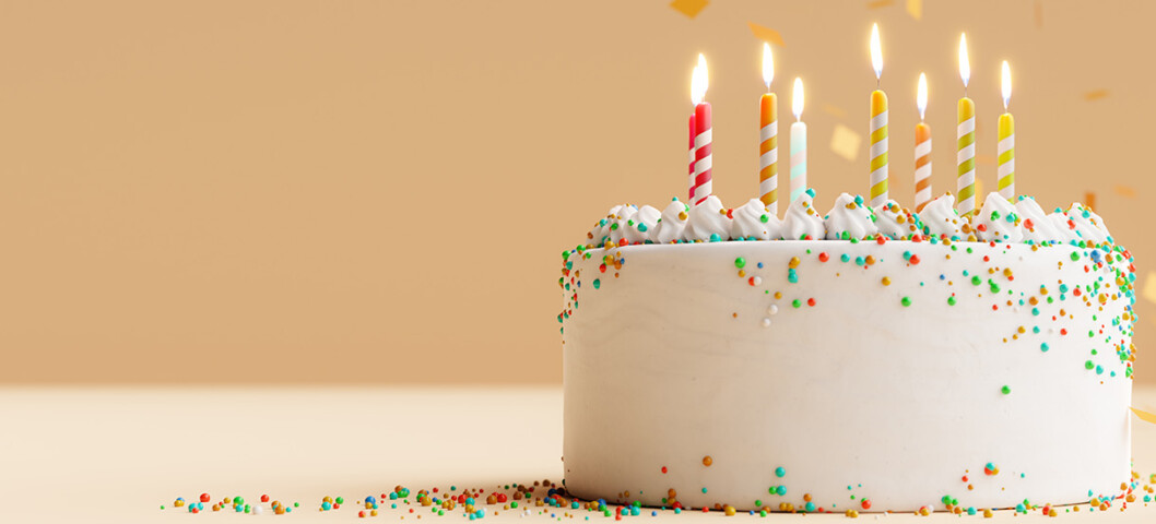 happy birthday cake with candles